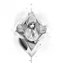 the words rich risk tattoo design idea