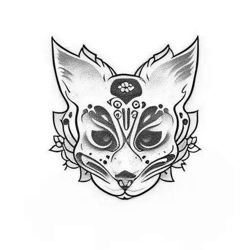 A tattoo for my upper left arm. Stylized in dia de las muertos. I want this to be for my deceased male orange tabby cat. tattoo design idea