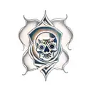 A tattoo for my upper left arm. Stylized in dia de las muertos. I want this to be for my deceased male orange tabby cat. tattoo design idea