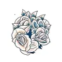 A tattoo for my upper left arm. Stylized in dia de las muertos. I want this to be for my deceased male orange tabby cat. tattoo design idea