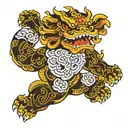 foo dog  tattoo design idea