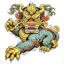 foo dog  tattoo design idea