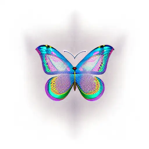 Butterfly on Ekg tattoo design idea