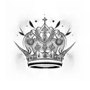 King's Crown and Queen's crown tattoo design idea