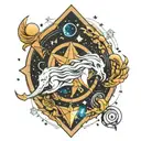 Aquarius , Sagittarius, Gemini constellation tattoo design idea