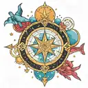 Aquarius , Sagittarius, Gemini constellation tattoo design idea