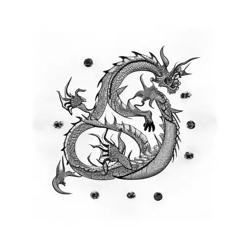 dragon scales tattoo design idea