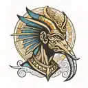 egypt god thoth tattoo design idea