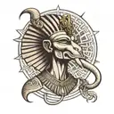 egypt god thoth tattoo design idea