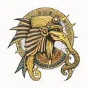 egypt god thoth tattoo design idea