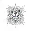 espada y craneo tattoo design idea