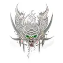 espada y craneo tattoo design idea