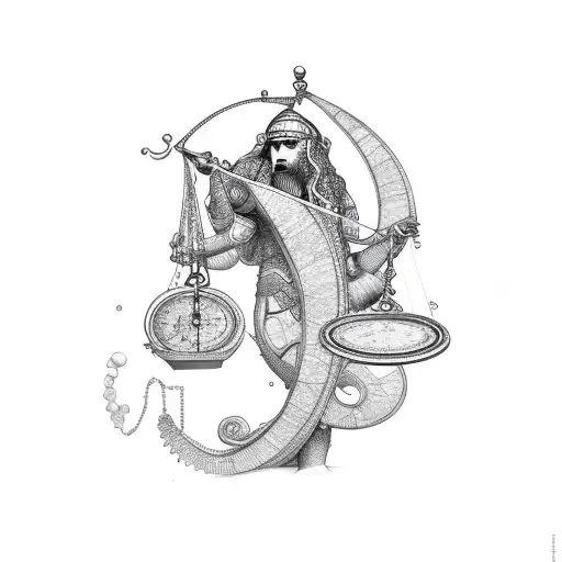  libra scales  tattoo design idea