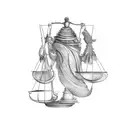  libra scales  tattoo design idea
