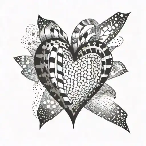 Film strip weaving through a heart symbolizing love for family tattoo design idea