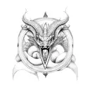 Dragon and Aries tattoo design idea