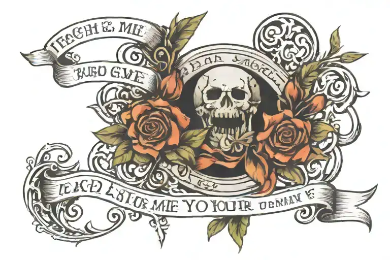 Masculine tattoo with the words "Teach me your way, LORD, that I may rely on your faithfulness; give me an undivided hea tattoo design idea