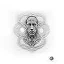 hp lovecraft ventruvian man tattoo design idea
