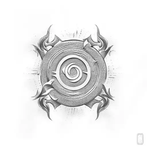 Tai Chi symbol with a ninja twist tattoo design idea