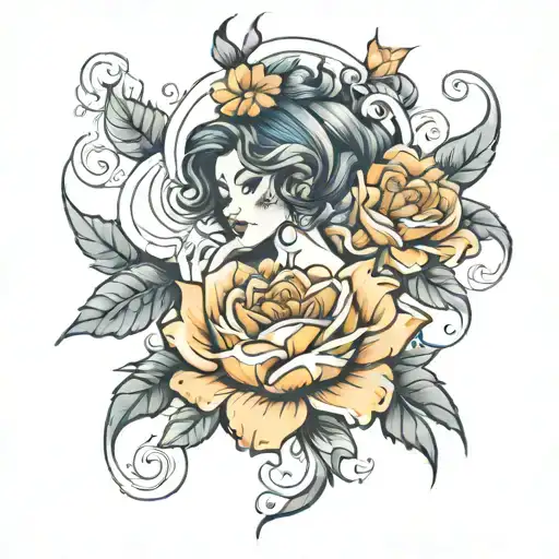 pure happiness tattoo design idea