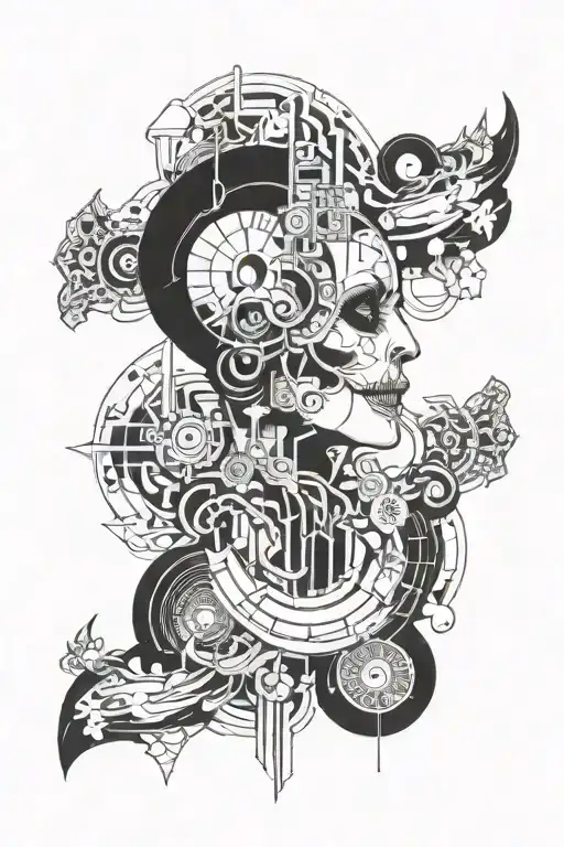 techno in berlin tattoo design idea