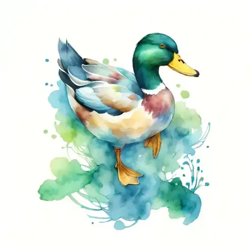 duck feet tattoo design idea