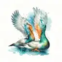 duck feet tattoo design idea