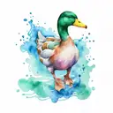 duck feet tattoo design idea