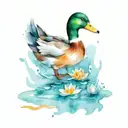 duck feet tattoo design idea