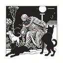 Saint Lazarus and his dogs tattoo design idea