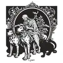 Saint Lazarus and his dogs tattoo design idea
