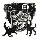 Saint Lazarus and his dogs tattoo design idea