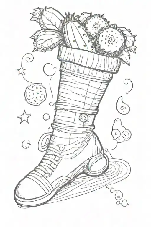 cucumber in a sock tattoo design idea