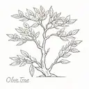 Olive tree tattoo design idea