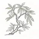 Olive tree tattoo design idea