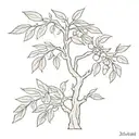 Olive tree tattoo design idea