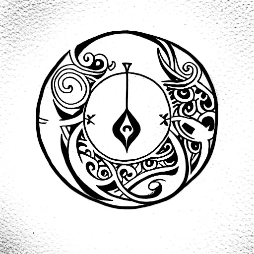 taurus doodle tattoo idea includes the Venus sign, an earth sign, a fixed sign, possess sign, flower, car, and wine, inc tattoo design idea