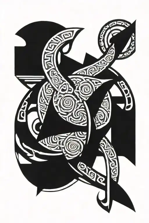 Celtic symbolism abstract look tattoo design idea