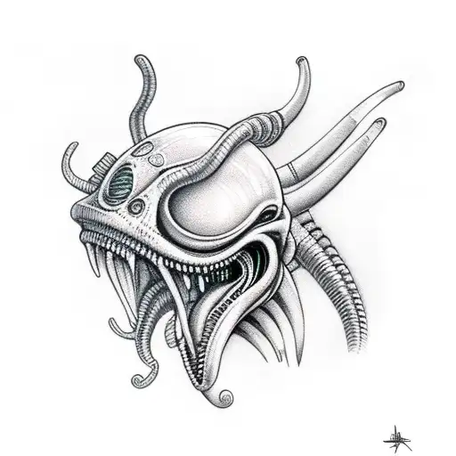 xenomorph tattoo design idea