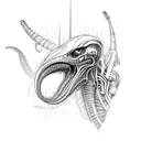 xenomorph tattoo design idea
