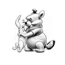 winnie the pooh tattoo design idea