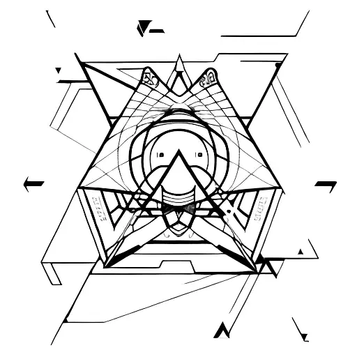 2 7 14 triangle tattoo design idea