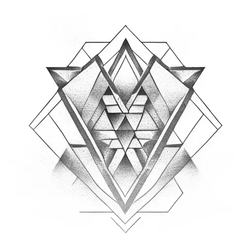 2 7 14 triangle tattoo design idea
