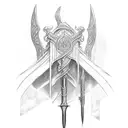 anduril sword LOTR tattoo design idea
