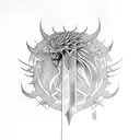 anduril sword LOTR tattoo design idea