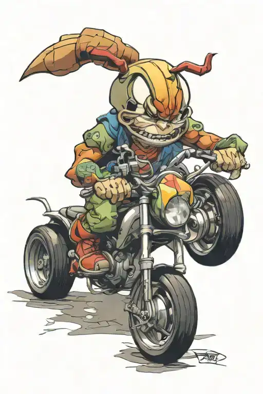 90's cartoon characters tattoo design idea