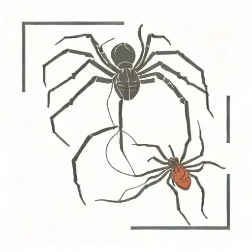 black widow spider tattoo design idea