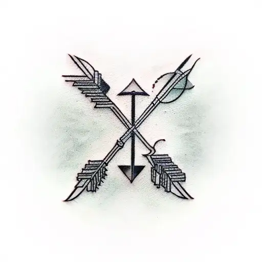 Tattoo on the ribs under the armpits of an arrow with a writing that crosses horizontally a scar of 3 cm that meets the  tattoo design idea