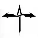 arrow with a writing that crosses horizontally a scar of 3 cm that meets the ribs.  tattoo design idea
