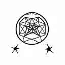 libra and capricorn constellations of stars tattoo design idea